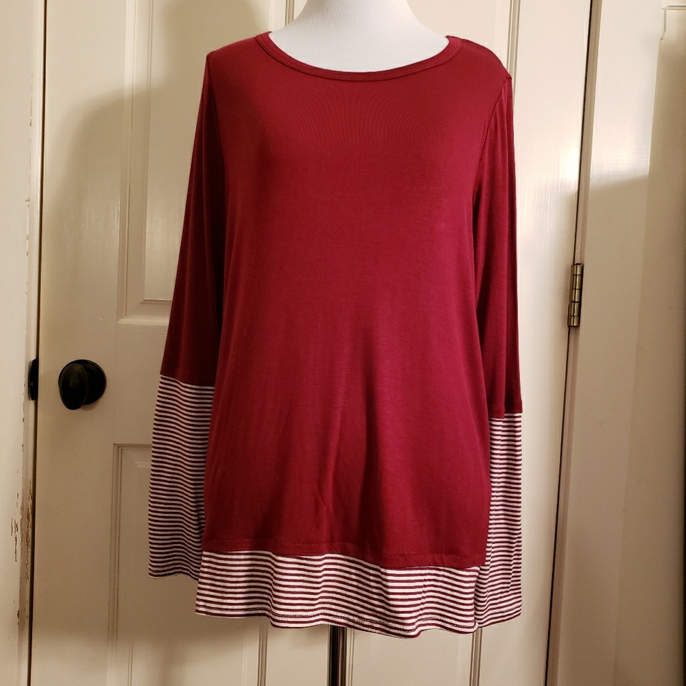 Pin Stripe Knit Top - Large - Picture 6 of 7
